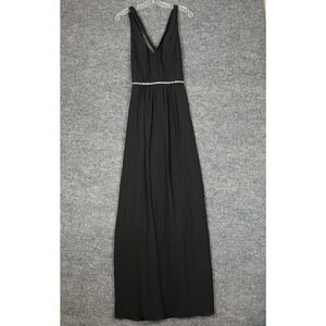 Wonder By Jenny Packham Womens Long Black Evening Prom Dress Size 6 Sleeveless